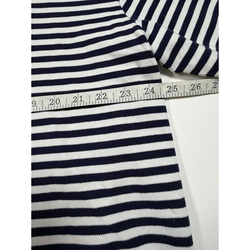 Polo Ralph Lauren Men's Size XLT White Navy Striped Short Sleeve Polo Shirt NWT